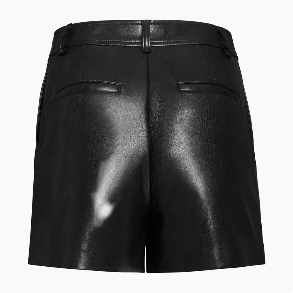 ARITZIA BABATON Agency Mini Short High-waisted Vegan Leather shorts